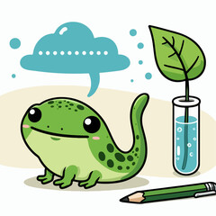 cute tadpole illustration 