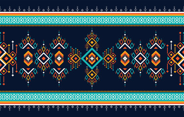 Geometrics ethnic seamless pattern in tribal. Turkish patterns. Abstract background with ethnic Aztec ornament. Design for background, wallpaper, Fabric, clothing, scarf, carpet. Boho motifs.