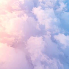 Fototapeta premium Pastel Colored Clouds With Blue Pink and Purple Hues Floating in the Sky