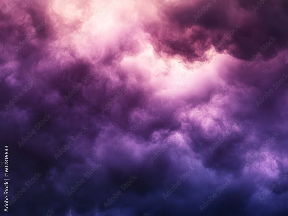 Poster dark clouds with slight purple glow creating a textural effect