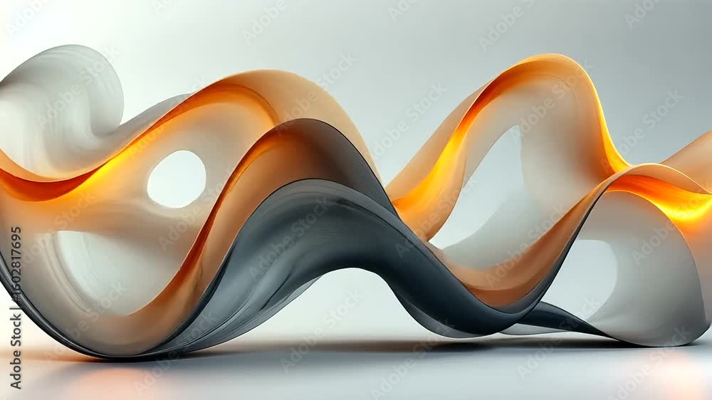 Poster elegant abstract flowing smoke effect with dynamic lighting and depth of field