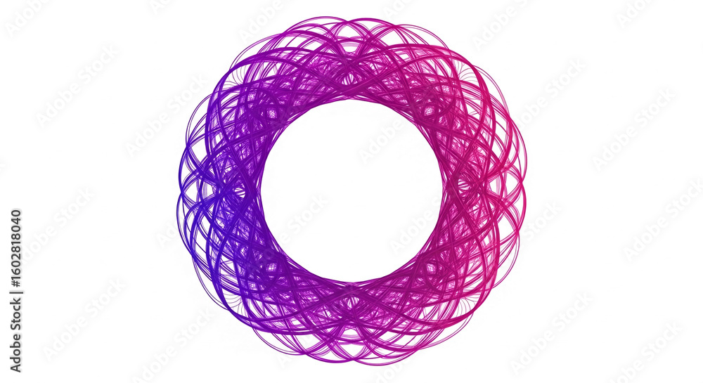 Poster abstract purple and pink circular design element, creating a frame with free space inside, suitable 