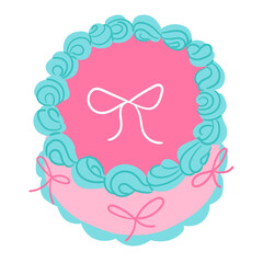 Cute Hand drawn Birthday Cake Illustration