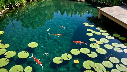 christmas tree in the pool