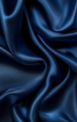 Obraz premium Smooth Blue Silk Texture with Dark Tones and Gentle Waves