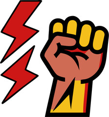 hand holding a red arrow