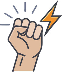 hand holding a thunder light