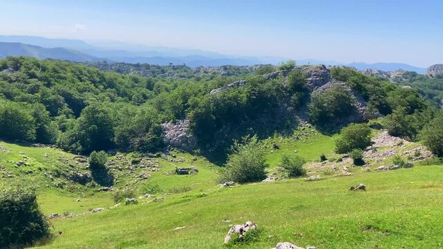 Itxina karst massif in Gorbea Natural Park, Basque Country, Spain