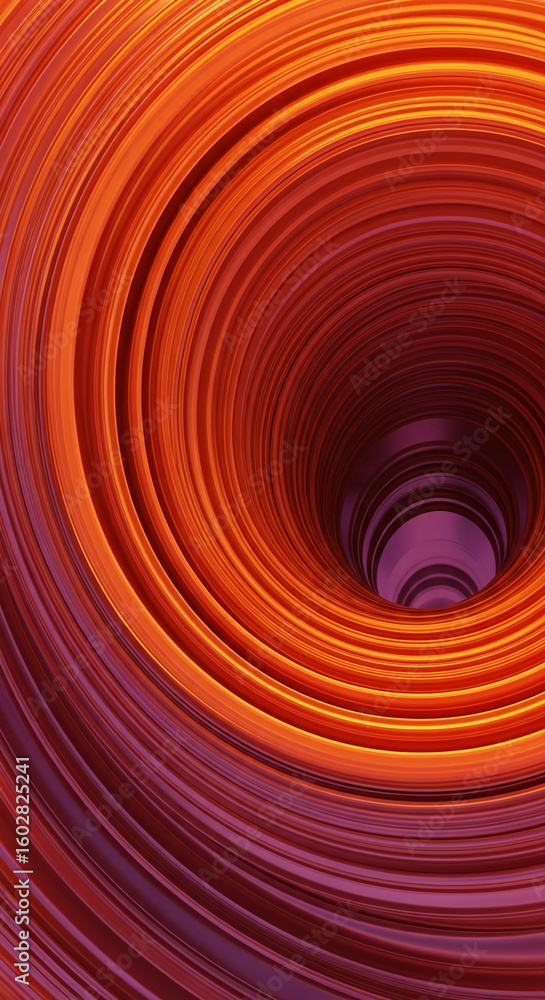 Aufkleber abstract image of swirling orange and purple lines creating a vortex effect, symbolizing depth, move