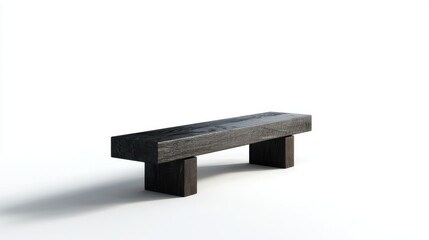 This elegant wooden bench showcases a refined design suitable for both indoor and outdoor settings, emphasizing craftsmanship and style, perfect for relaxation or social gatherings
