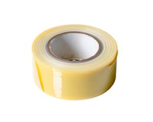 Roll of clear packing tape on display