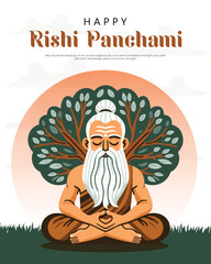Rishi Panchami festival illustration showing devotion, fasting rituals and Indian tradition