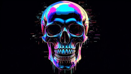 Colorful skull graphic design