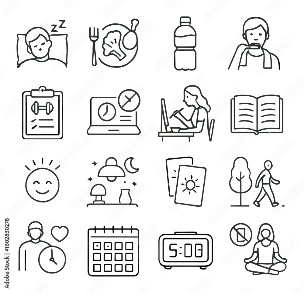 Aufkleber minimalist icon set for web design and user interface with various symbols