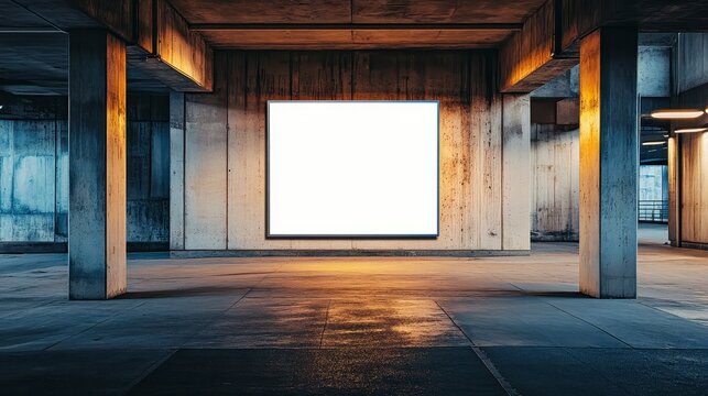 Empty Mockup Billboard in Urban Setting Suitable for Advertising