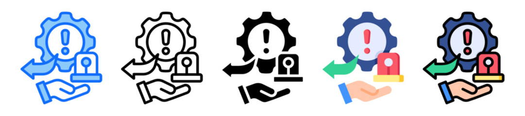 Emergency Response icon Multi Style Vector Illustration