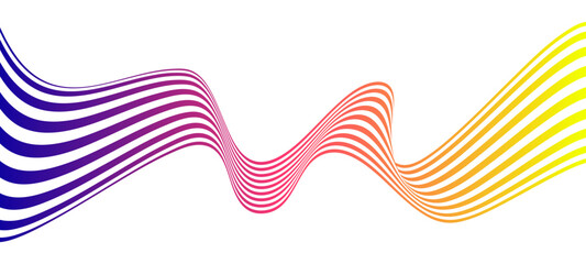 Colorful wavy lines create a dynamic and vibrant abstract design