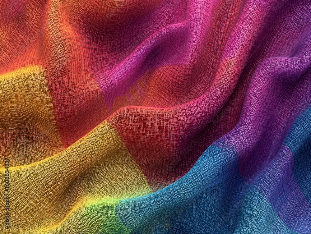 Poster colorful fabric texture with gradient and soft noise effects