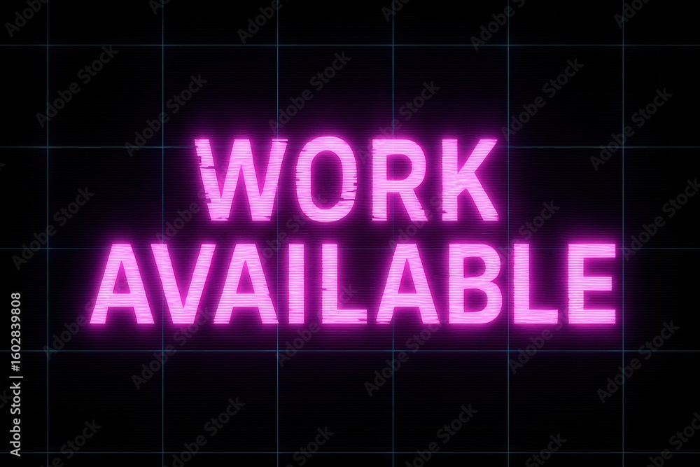 Poster neon pink 