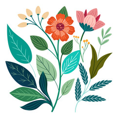 vector illustration of flowers