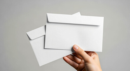 White Envelopes Held by Hand, Correspondence
