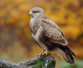 Fototapeta premium Common buzzard, Buteo buteo, in the wild