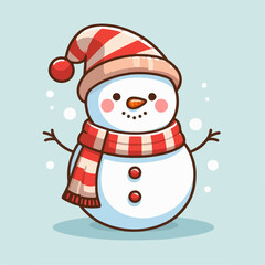 cute snowman illustration 