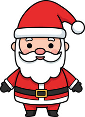 Cute Cartoon Santa Claus Character