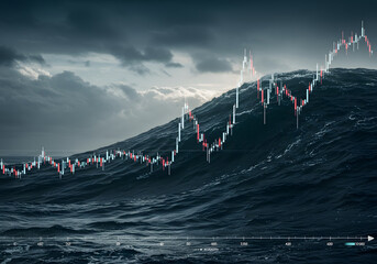 Financial Market Volatility on Stormy Ocean