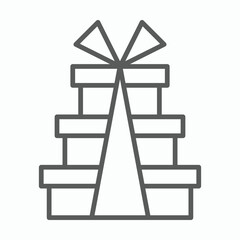 gift box icon, birthday vector