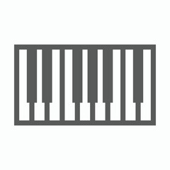 piano icon, keyboard vector, organ illustration