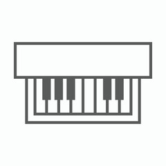 piano icon, keyboard vector, organ illustration