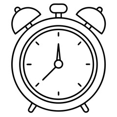 Obraz premium Minimal Alarm Clock Outline Design