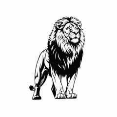 Obraz premium Hand-Drawn Vector Lion Illustration