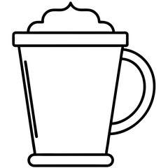 Minimal Coffee Cup Line Art