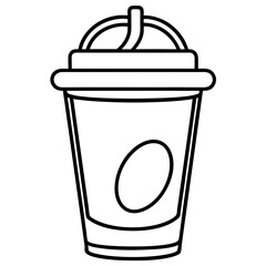 Minimal Coffee Cup Line Art