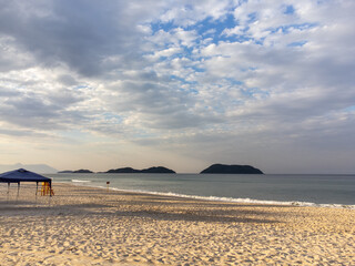 Amazing sunrise at Juquehy Beach in São Sebastião