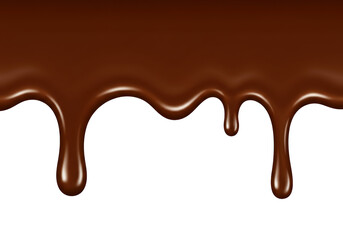Isolated Dripping Chocolate