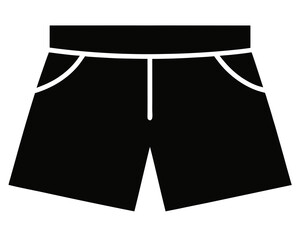 Shorts silhouette, Simple shorts icon silhouette vector illustration