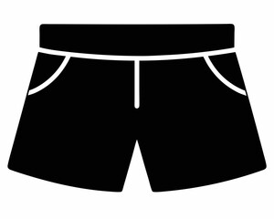 Shorts silhouette, Simple shorts icon silhouette vector illustration
