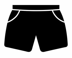 Shorts silhouette, Simple shorts icon silhouette vector illustration