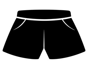 Shorts silhouette, Simple shorts icon silhouette vector illustration