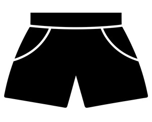 Shorts silhouette, Simple shorts icon silhouette vector illustration