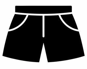 Shorts silhouette, Simple shorts icon silhouette vector illustration