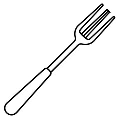Minimal Fork Outline Vector