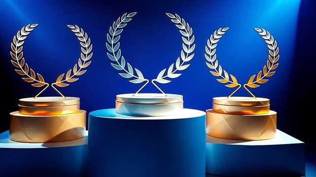 gold cup with laurel wreath