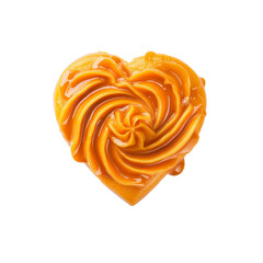Fototapeta premium Heart-Shaped Caramel Swirl Topping - Sweet Treat