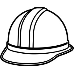 Minimal Hard Hat Line Icon