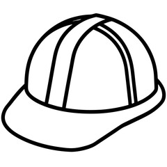 Minimal Hard Hat Line Icon