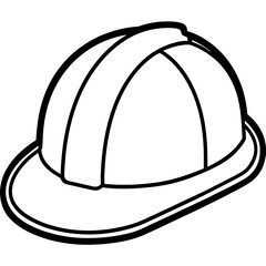 Minimal Hard Hat Line Icon